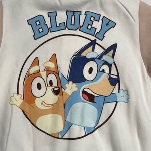 Bluey Toddler Varsity Bomber Jacket 4T Cream Beige Back to School 2023 NEW NWT